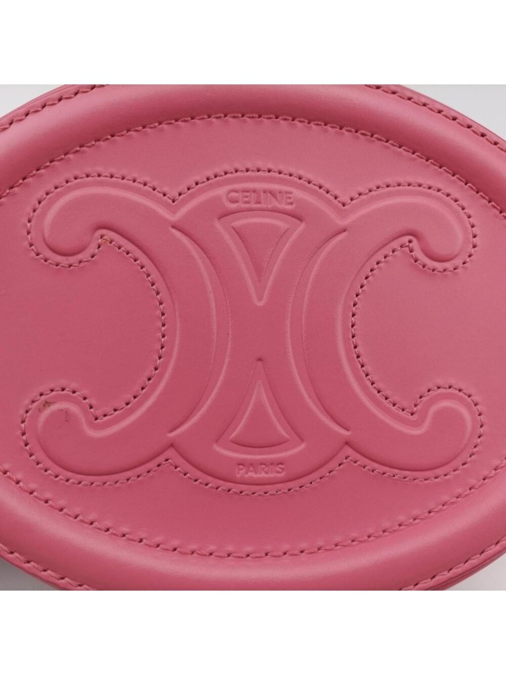 ★SOLD★ Celine Oval Pass Cuir Triomphe Pink Leather Messenger Bag - Picture 12 of 15